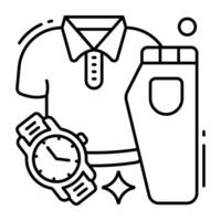 A flat design icon of baby dress vector
