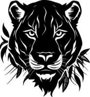 Panther, Minimalist and Simple Silhouette - Vector illustration