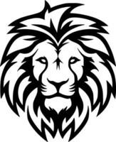 Lion - Black and White Isolated Icon - Vector illustration