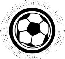 Football, Black and White Vector illustration