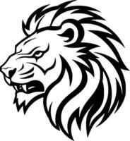 Lion - Black and White Isolated Icon - Vector illustration