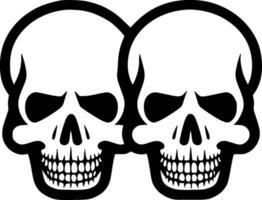 Skulls - Minimalist and Flat Logo - Vector illustration