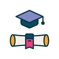 education fille color icon. vector icon for your website, mobile, presentation, and logo design.