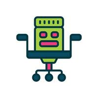 office chair fille color icon. vector icon for your website, mobile, presentation, and logo design.