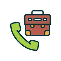 phone call fille color icon. vector icon for your website, mobile, presentation, and logo design.