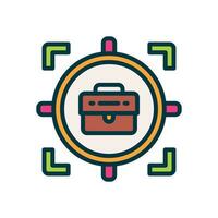 target fille color icon. vector icon for your website, mobile, presentation, and logo design.