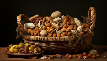 nuts hazelnut basket photo