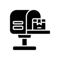 postbox glyph icon. vector icon for your website, mobile, presentation, and logo design.