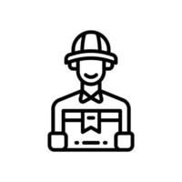 delivery man line icon. vector icon for your website, mobile, presentation, and logo design.