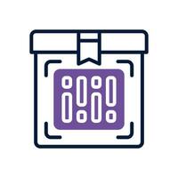 barcode box dual tone icon. vector icon for your website, mobile, presentation, and logo design.