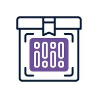 barcode box dual tone icon. vector icon for your website, mobile, presentation, and logo design.