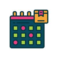 delivery schedule filled color icon. vector icon for your website, mobile, presentation, and logo design.