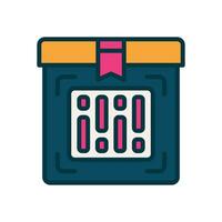 barcode box filled color icon. vector icon for your website, mobile, presentation, and logo design.