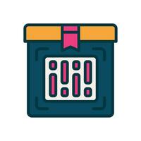 barcode box filled color icon. vector icon for your website, mobile, presentation, and logo design.