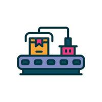 conveyor belt filled color icon. vector icon for your website, mobile, presentation, and logo design.