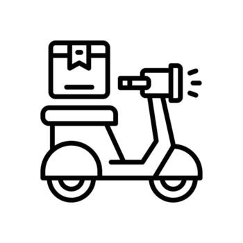 entrega bicicleta línea icono. vector icono para tu sitio web, móvil, presentación, y logo diseño.