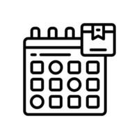 delivery schedule line icon. vector icon for your website, mobile, presentation, and logo design.