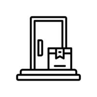 door delivery line icon. vector icon for your website, mobile, presentation, and logo design.