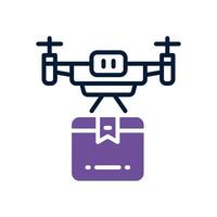 drone delivery dual tone icon. vector icon for your website, mobile, presentation, and logo design.