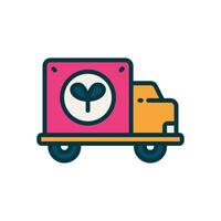 truck filled color icon. vector icon for your website, mobile, presentation, and logo design.