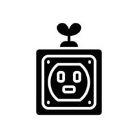 eco socket glyph icon. vector icon for your website, mobile, presentation, and logo design.