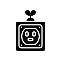 eco socket glyph icon. vector icon for your website, mobile, presentation, and logo design.