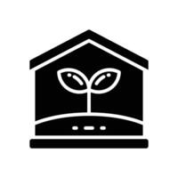 eco home glyph icon. vector icon for your website, mobile, presentation, and logo design.