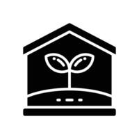 eco home glyph icon. vector icon for your website, mobile, presentation, and logo design.