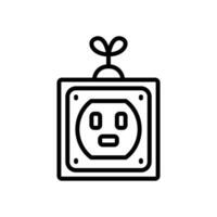 eco socket line icon. vector icon for your website, mobile, presentation, and logo design.