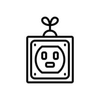 eco socket line icon. vector icon for your website, mobile, presentation, and logo design.