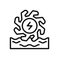 hydropower line icon. vector icon for your website, mobile, presentation, and logo design.