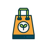 eco bag filled color icon. vector icon for your website, mobile, presentation, and logo design.