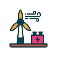 windmill filled color icon. vector icon for your website, mobile, presentation, and logo design.