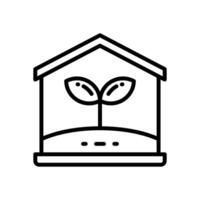 eco home line icon. vector icon for your website, mobile, presentation, and logo design.