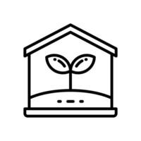 eco home line icon. vector icon for your website, mobile, presentation, and logo design.