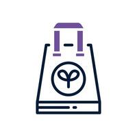 eco bag dual tone icon. vector icon for your website, mobile, presentation, and logo design.