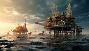 petróleo y gas plataforma foto