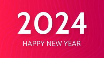 2024 Happy New Year on colorful background vector