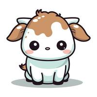 Cute cow character cartoon vector illustration. Cute cow mascot.