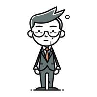 Character illustration design. Businessman cartoon.eps10.clean vector