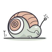 Snail. Vector illustration in cartoon style. Isolated on white background.