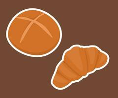 Bakery theme icon simple vector arts. Aesthetic bakery bread vector