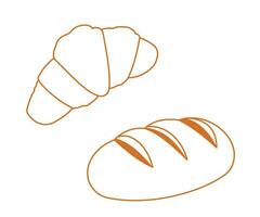 Bakery theme icon simple vector arts. Aesthetic bakery bread vector