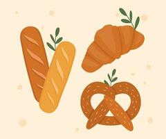 Bakery theme icon simple vector arts. Aesthetic bakery bread vector