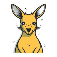 Funny kangaroo cartoon. Vector illustration for your design.