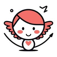 Cupid icon. vector illustration. Flat design style. designed for web and app.