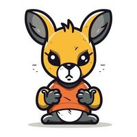 Cute Cartoon Fox Mascot Character. Vector Illustration.