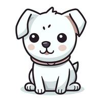 Cute dog cartoon character vector illustration. Cute cartoon dog.