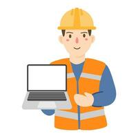 Happy labour day with construction workers vector