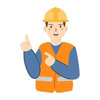 Happy inspired with idea warehouse man worker vector